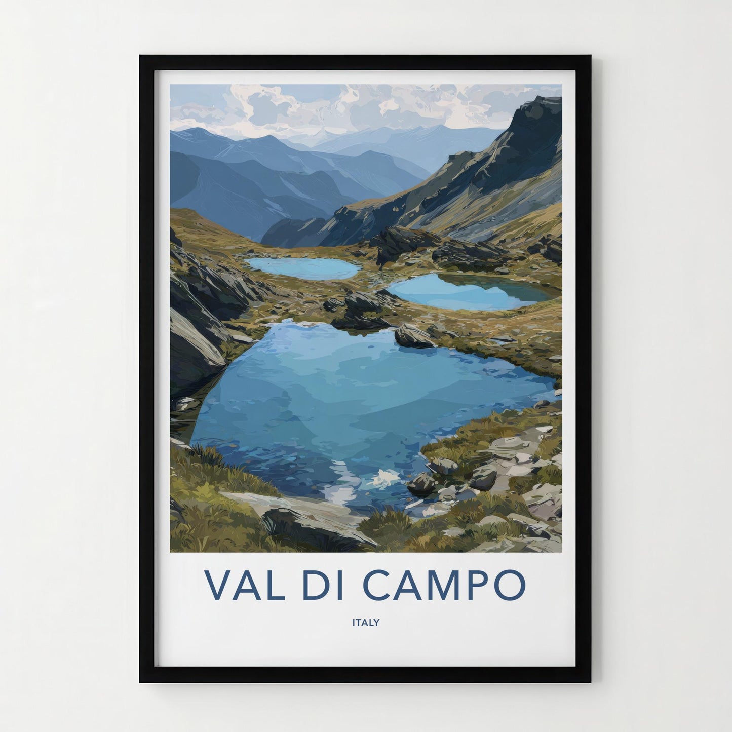 Val Di Campo Poster - Italy Travel Art - Serene Mountain Lakes Home Decor
