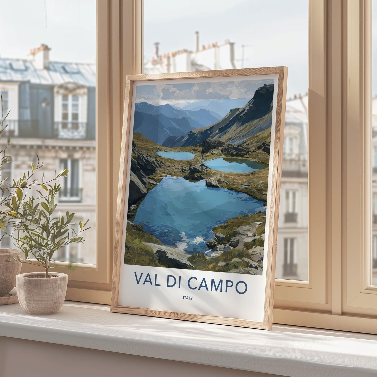 Val Di Campo Poster - Italy Travel Art - Serene Mountain Lakes Home Decor