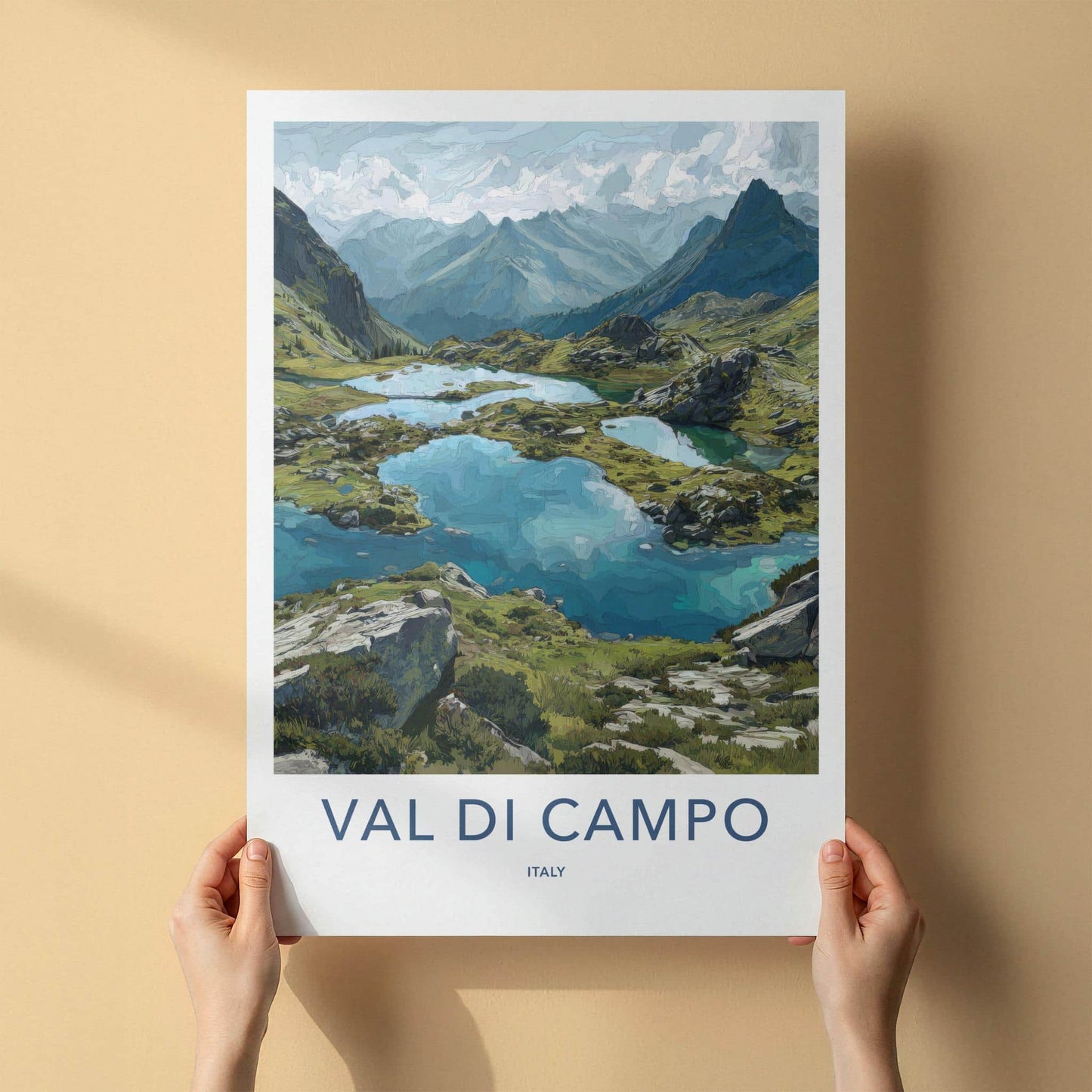 Val di Campo Poster - Italy Wall Art - Alpine Mountain Lakes Home Decor