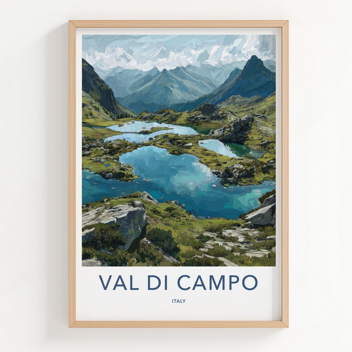 Val di Campo Poster - Italy Wall Art - Alpine Mountain Lakes Home Decor