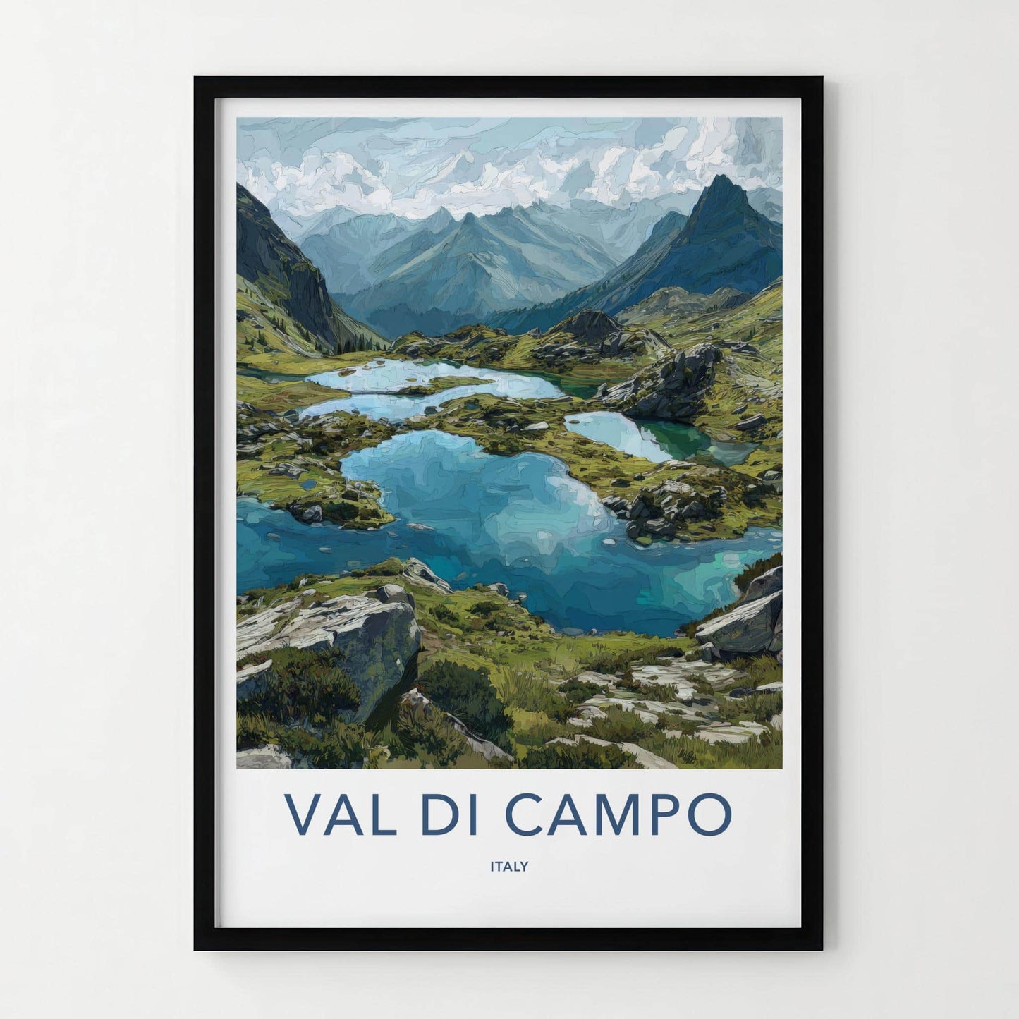 Val di Campo Poster - Italy Wall Art - Alpine Mountain Lakes Home Decor
