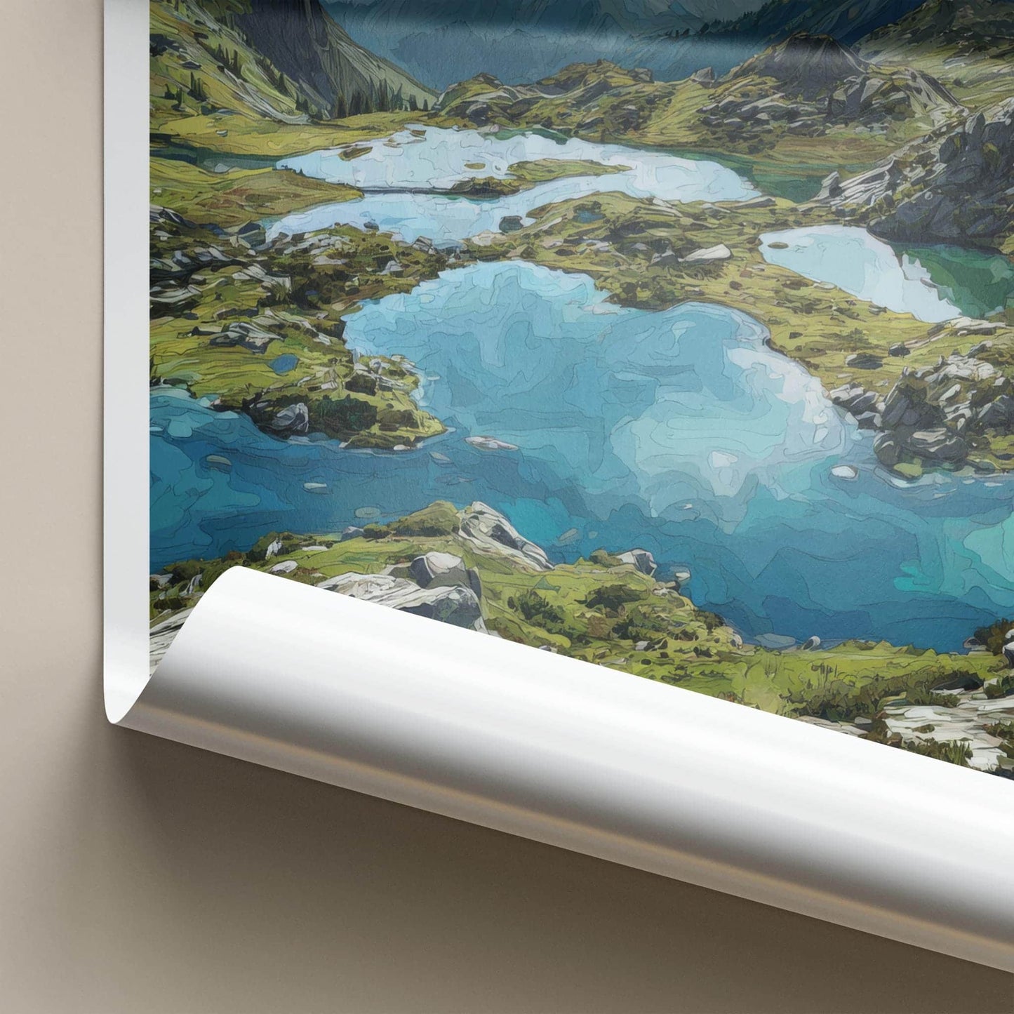 Val di Campo Poster - Italy Wall Art - Alpine Mountain Lakes Home Decor