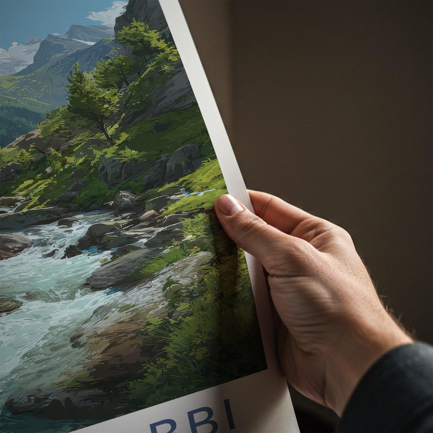 Val Di Rabbi Poster - Italy Travel Art - Alpine River Flow Wall Decor