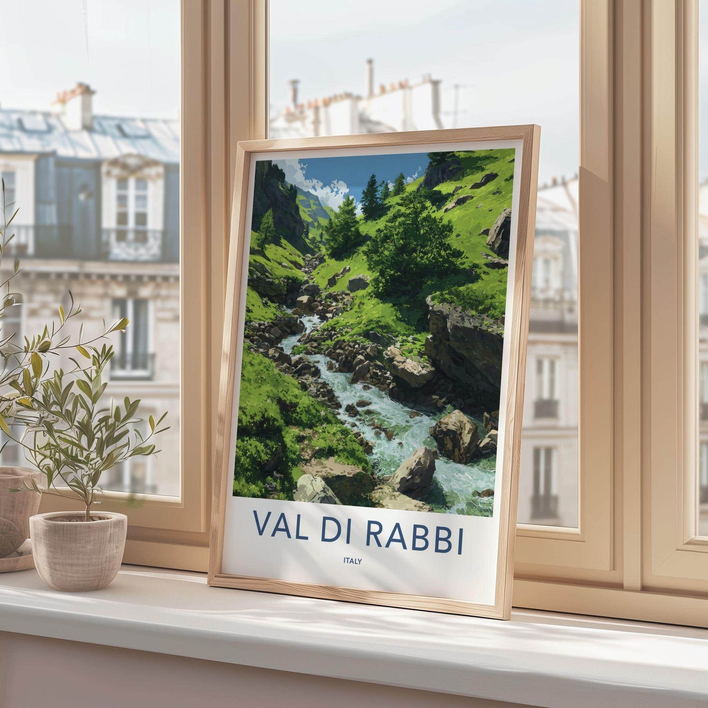 Val Di Rabbi Poster - Italy Travel Art - Lush Mountain Stream Home Decor