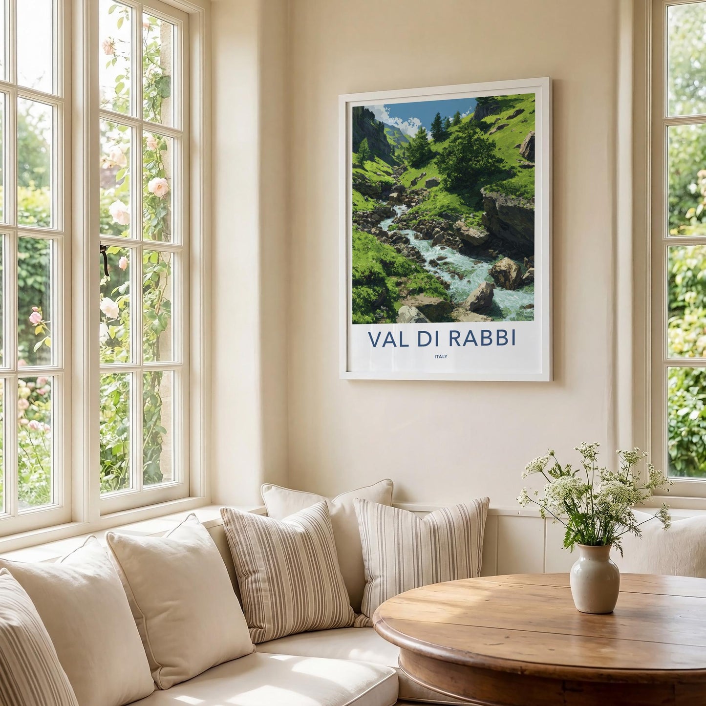 Val Di Rabbi Poster - Italy Travel Art - Lush Mountain Stream Home Decor