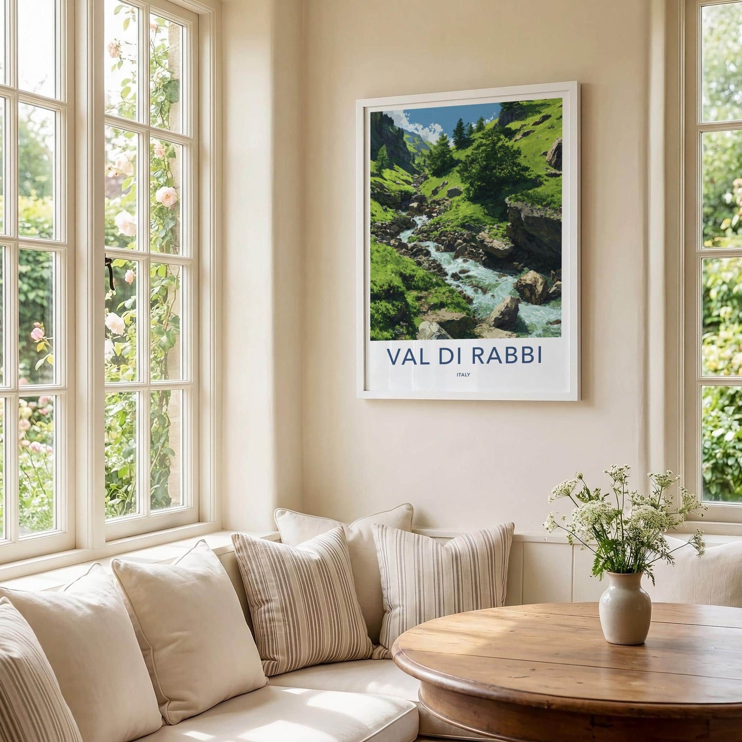 Val Di Rabbi Poster - Italy Travel Art - Lush Mountain Stream Home Decor