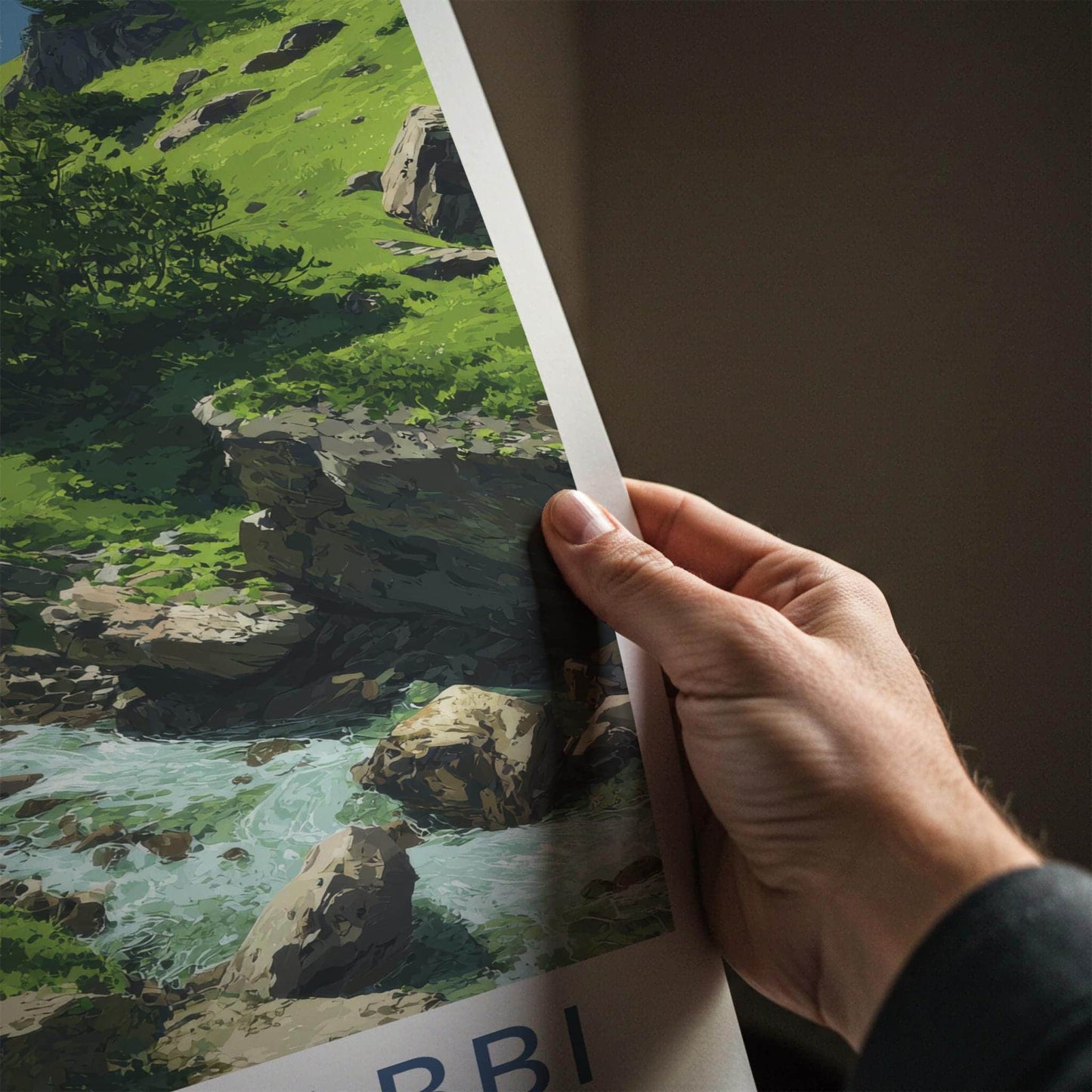 Val Di Rabbi Poster - Italy Travel Art - Lush Mountain Stream Home Decor