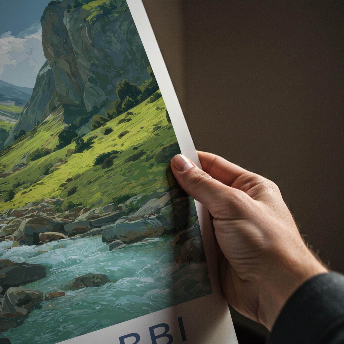 Val Di Rabbi Poster - Italy Travel Art - Mountain Valley River Home Decor