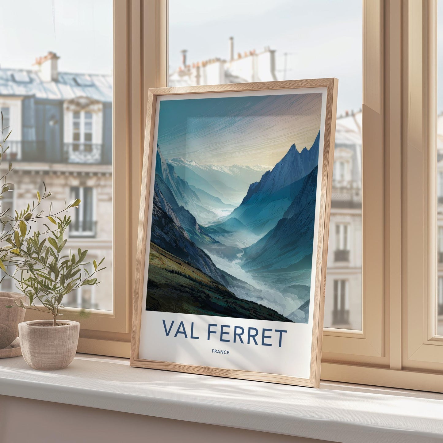 Val Ferret Poster - France Wall Art - Misty Mountain Valley Home Decor