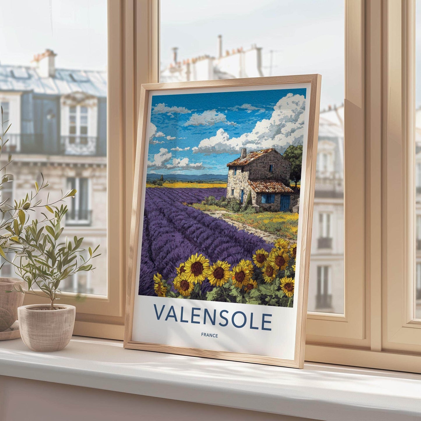 Valensole Poster - France Travel Art - Lavender Farm House Home Decor