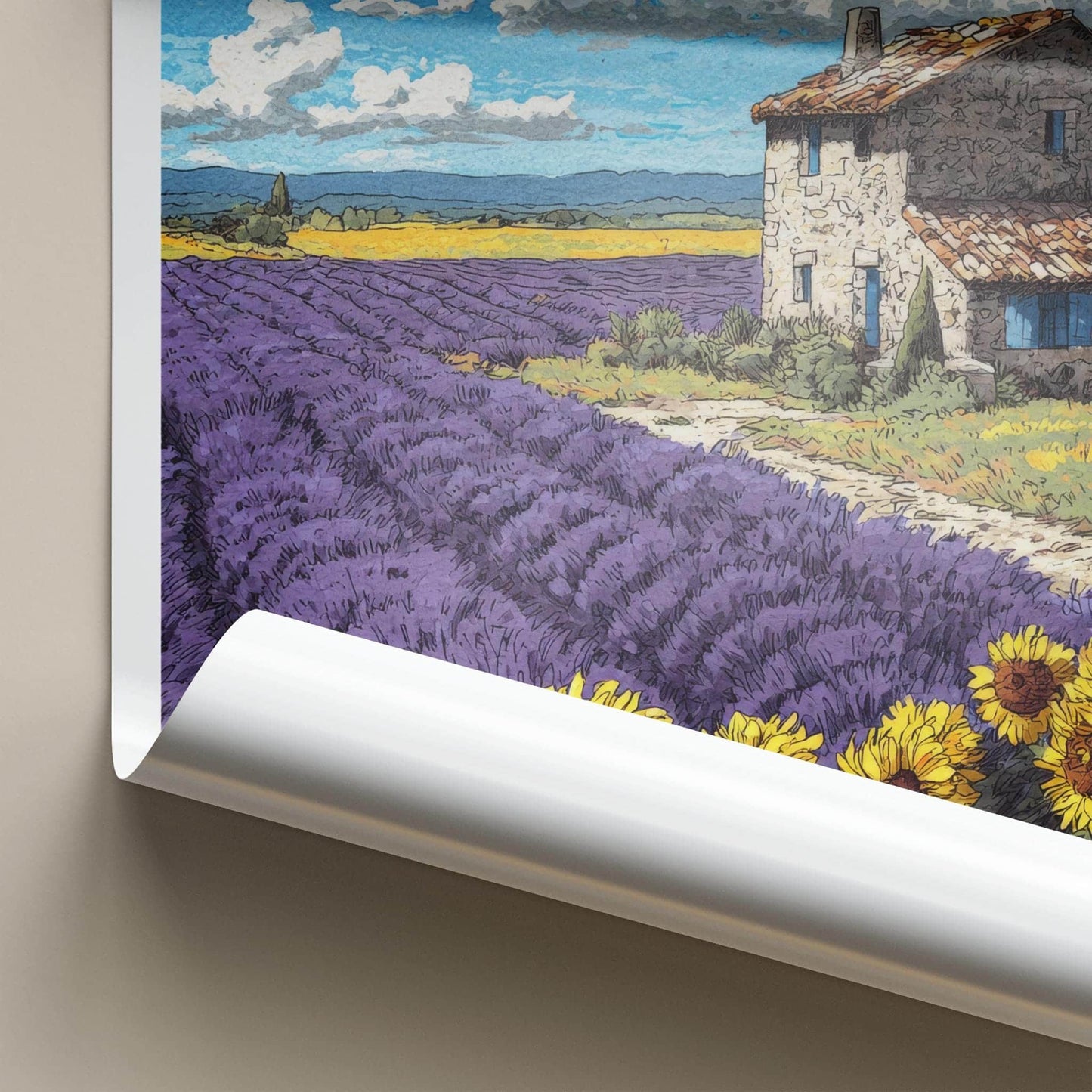 Valensole Poster - France Travel Art - Lavender Farm House Home Decor