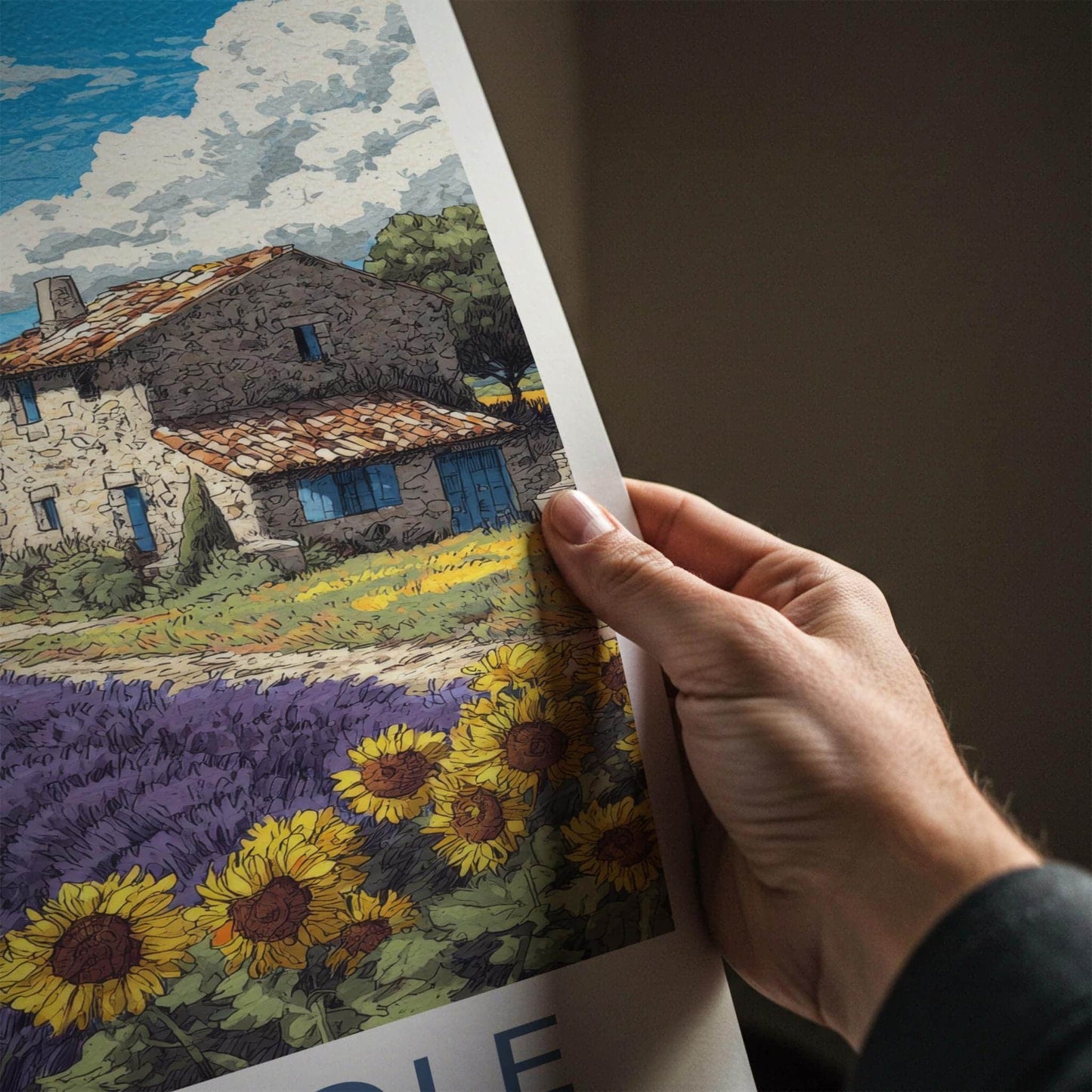 Valensole Poster - France Travel Art - Lavender Farm House Home Decor