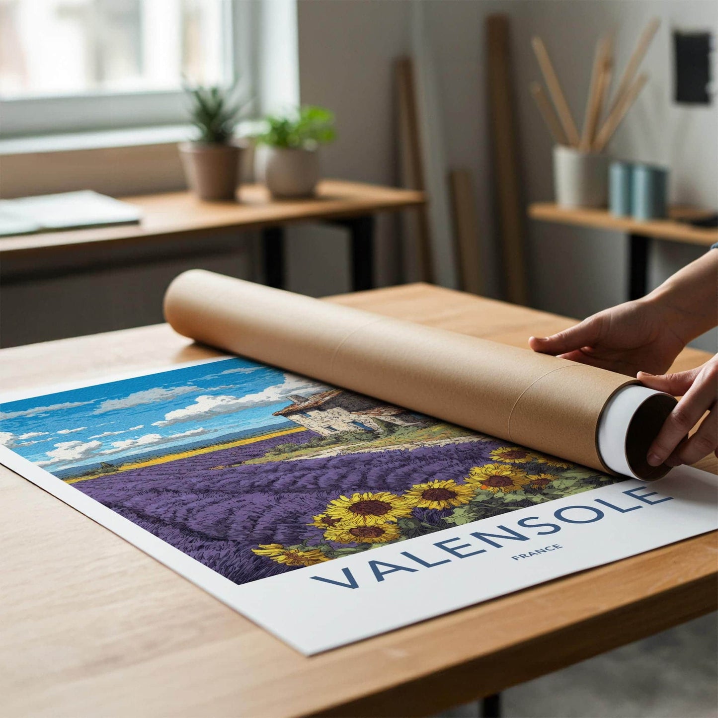 Valensole Poster - France Travel Art - Lavender Farm House Home Decor