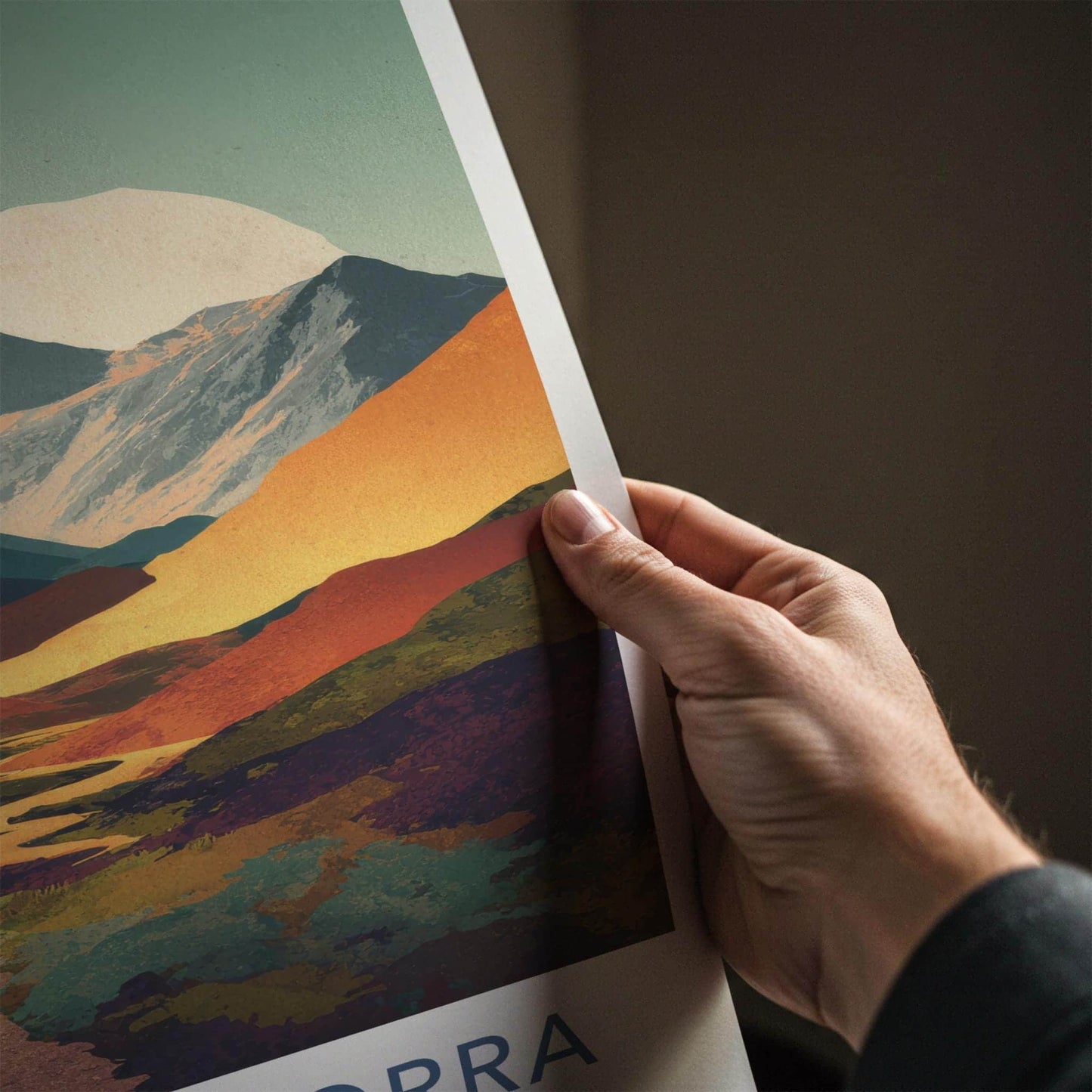 Valle Andorra Poster - Argentina Wall Art - Vibrant Mountain Valley Home Decor