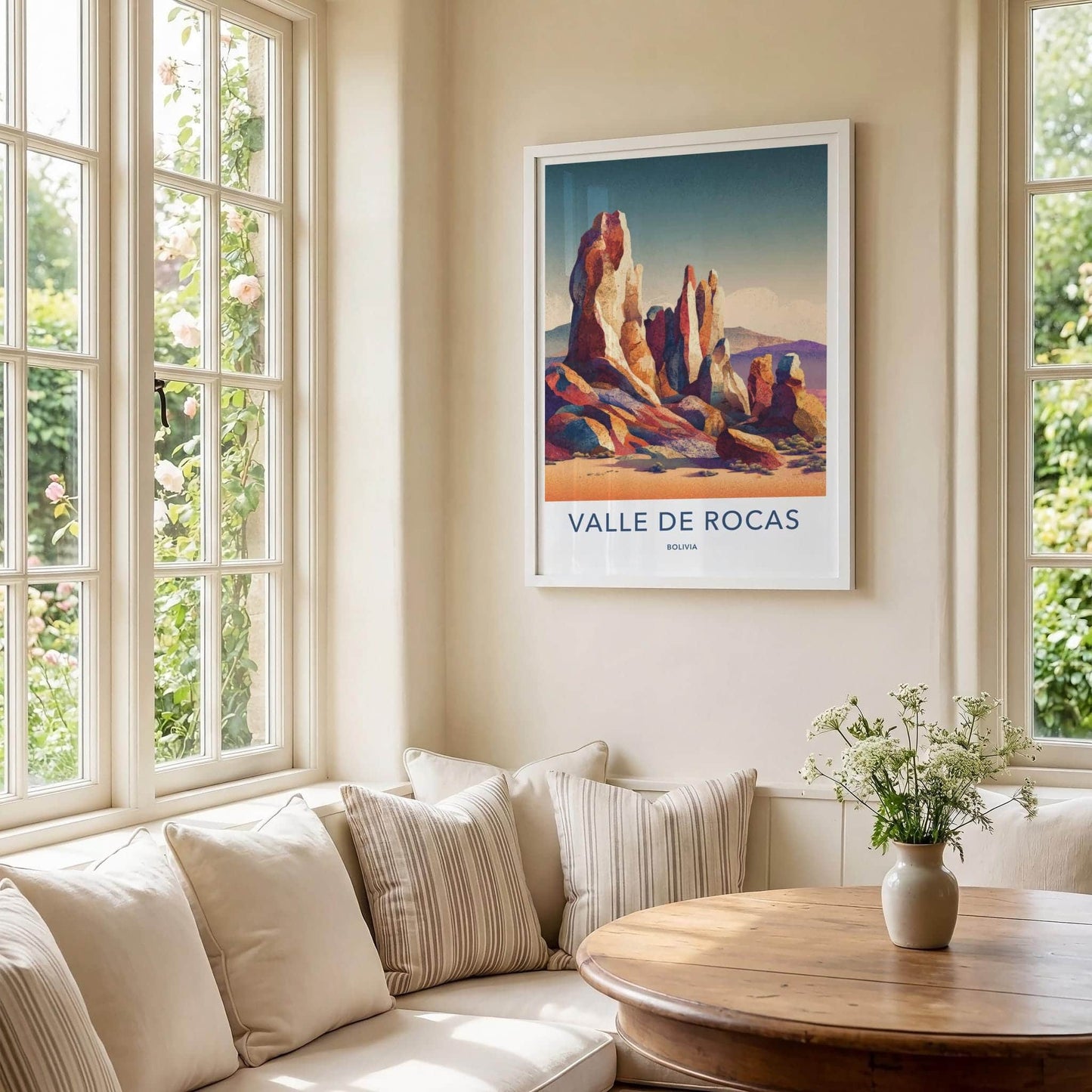 Valle De Rocas Poster - Bolivia Travel Art - Vibrant Rock Formations Home Decor