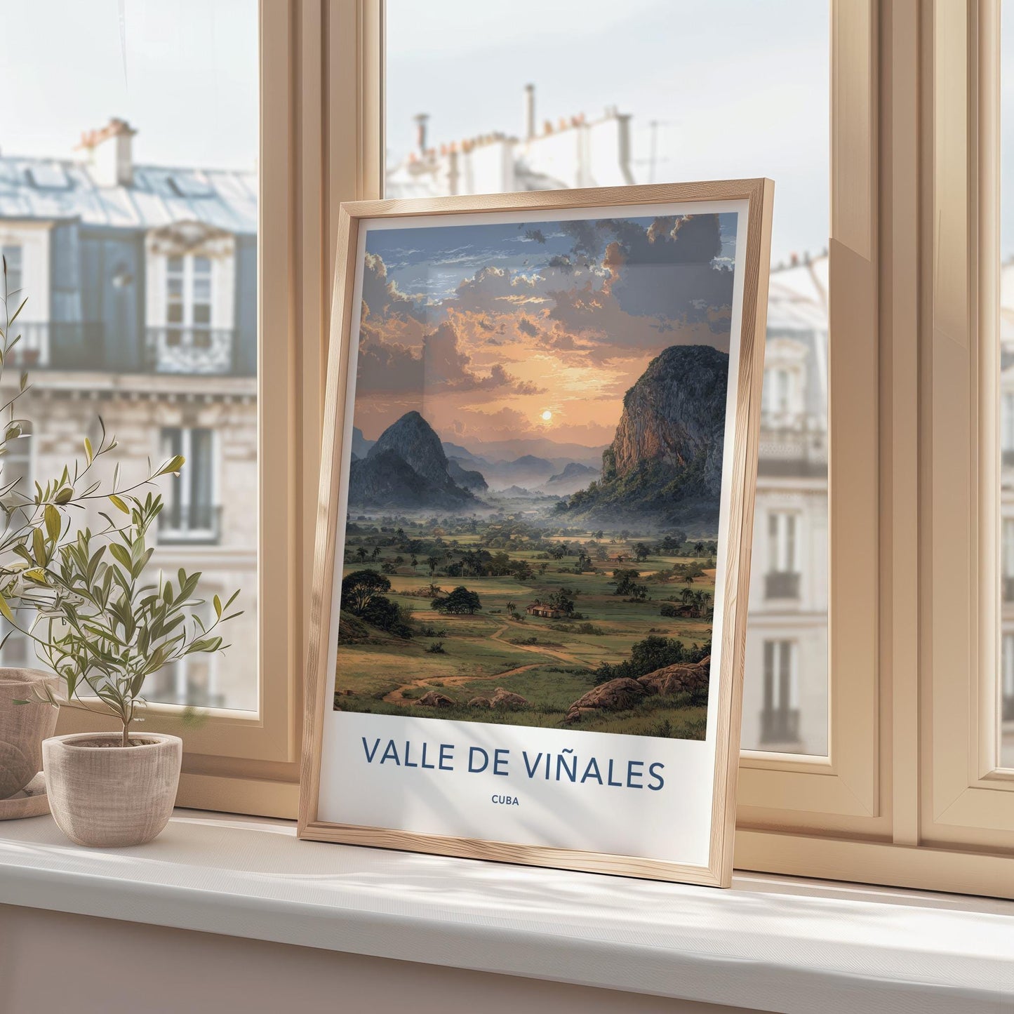 Valle de Vinales Poster - Cuba Travel Art - Lush Valley Sunset Home Decor