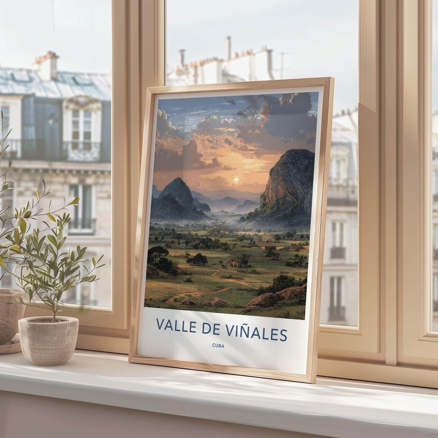 Valle de Vinales Poster - Cuba Travel Art - Lush Valley Sunset Home Decor