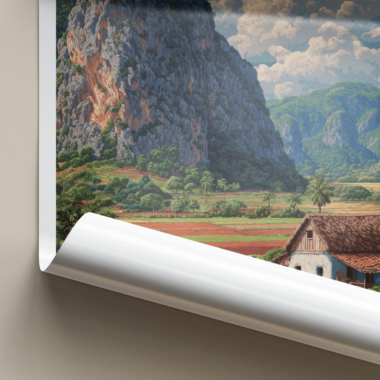 Valle De Vinales Poster - Cuba Travel Art - Rural Farm Landscape Home Decor