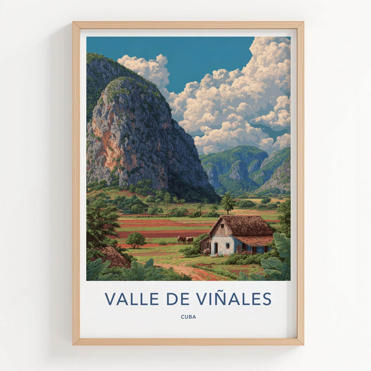 Valle De Vinales Poster - Cuba Travel Art - Rural Farm Landscape Home Decor