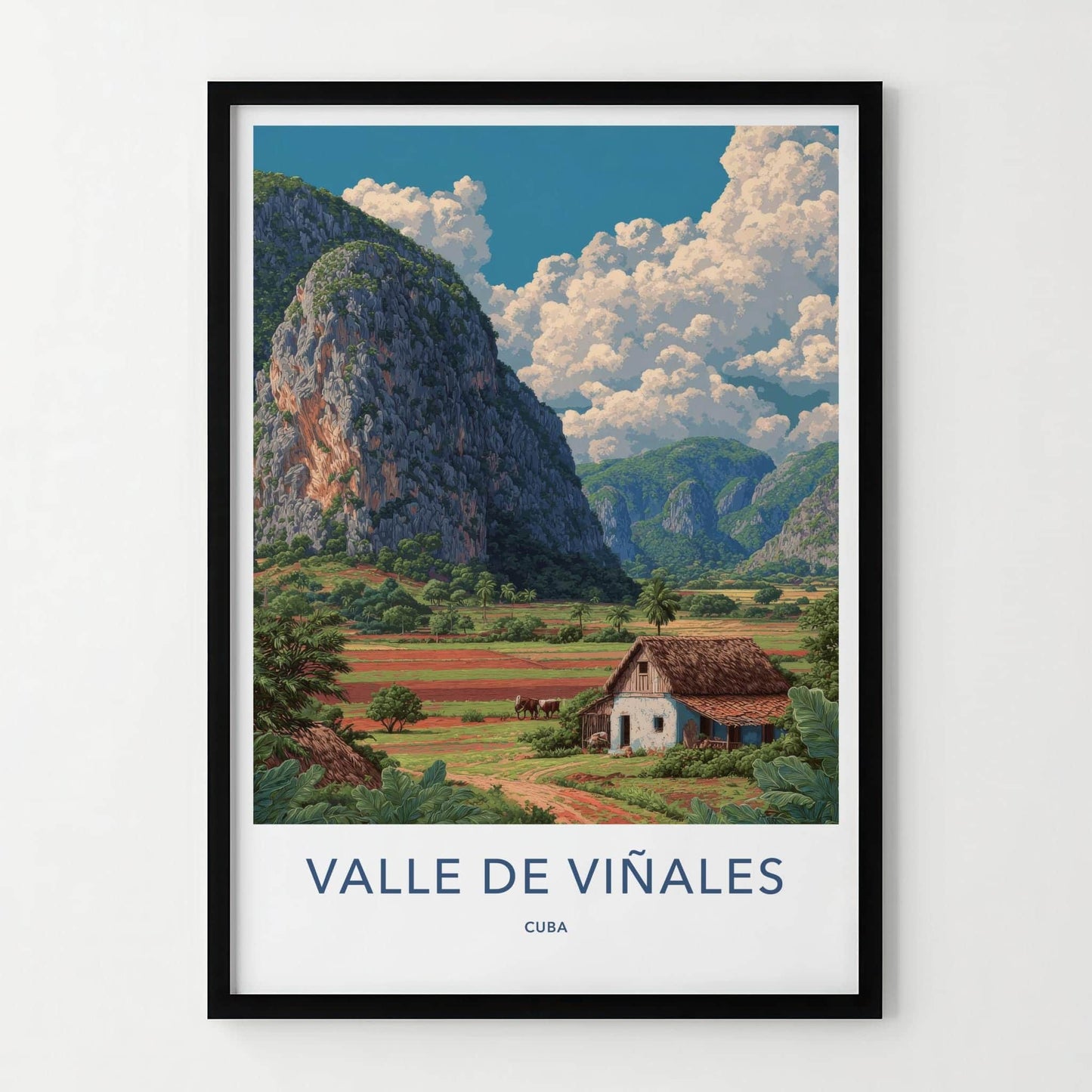 Valle De Vinales Poster - Cuba Travel Art - Rural Farm Landscape Home Decor