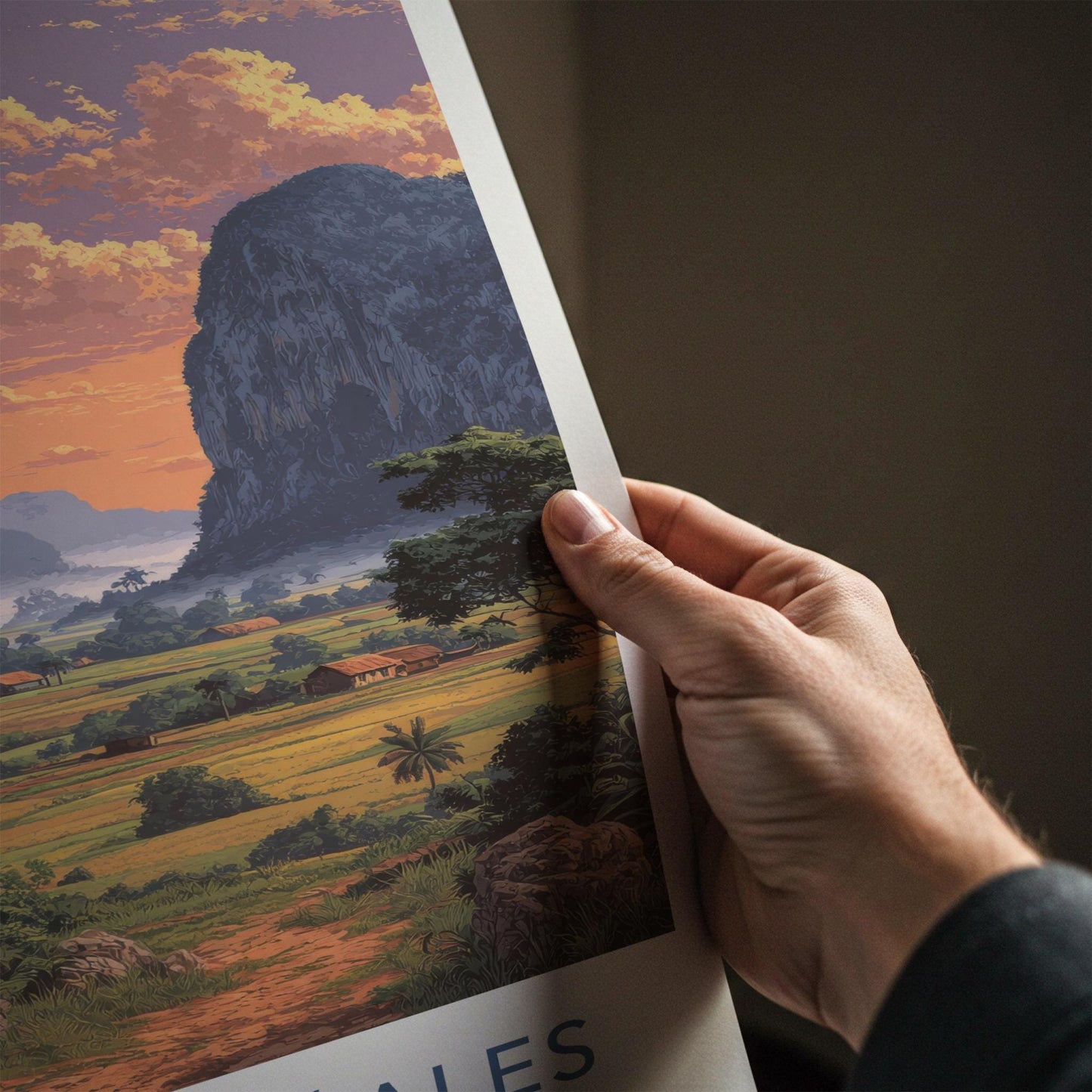 Valle De Vinales Poster - Cuba Travel Art - Rural Valley Sunset Home Decor