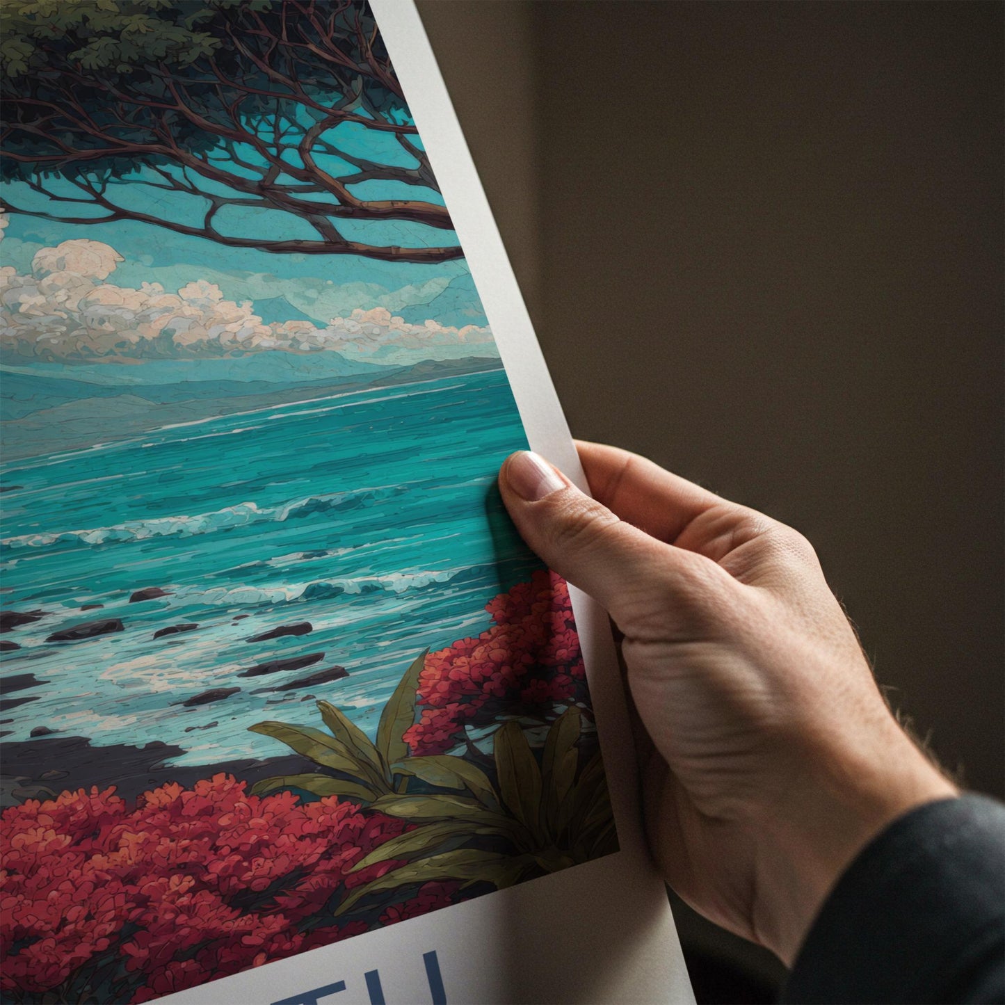 Vanuatu Poster - Vanuatu Travel Art - Vibrant Floral Coast Wall Decor