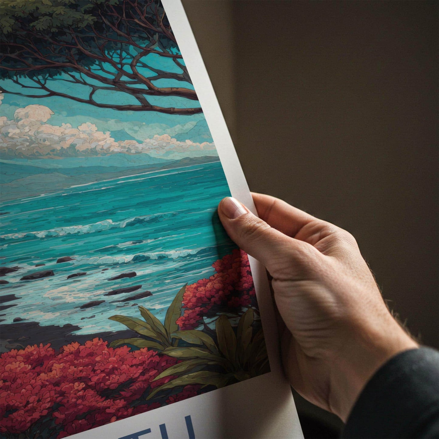 Vanuatu Poster - Vanuatu Travel Art - Vibrant Floral Coast Wall Decor