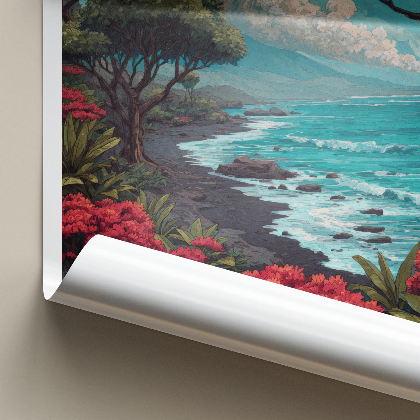 Vanuatu Poster - Vanuatu Travel Art - Vibrant Floral Coast Wall Decor