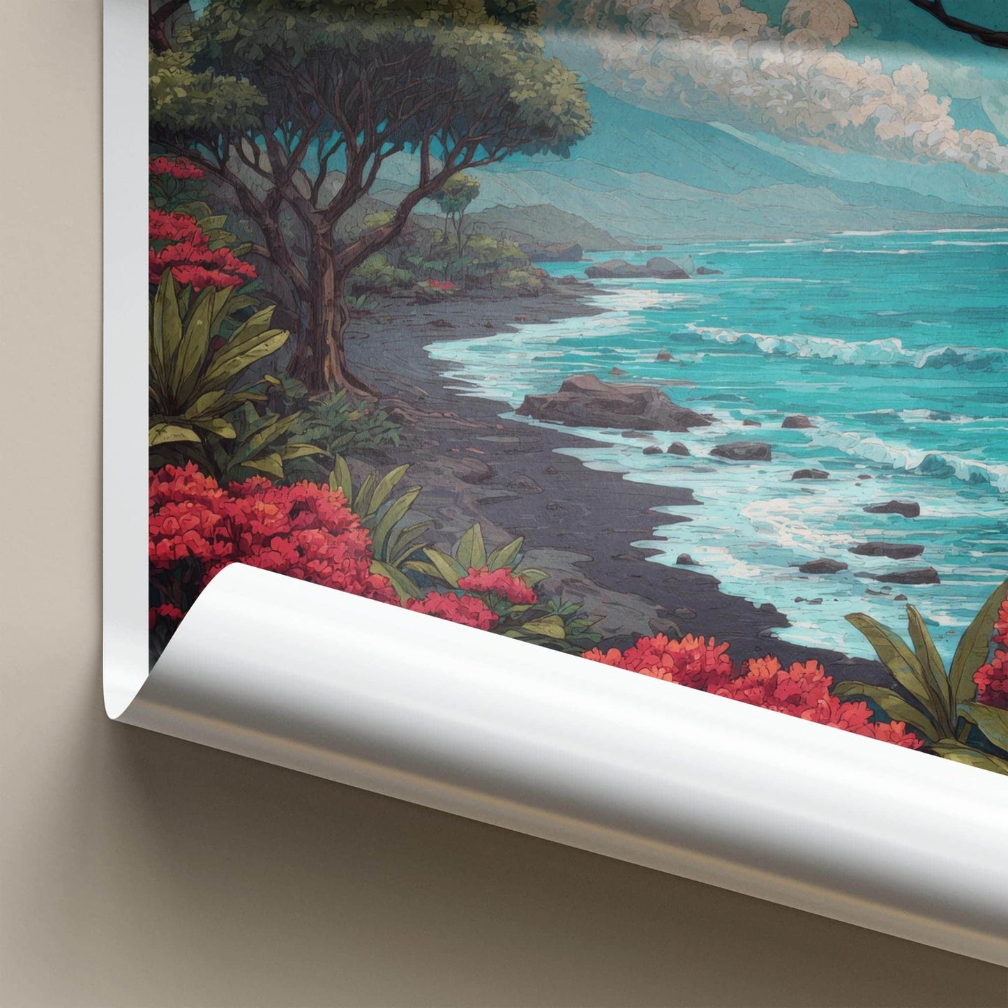 Vanuatu Poster - Vanuatu Travel Art - Vibrant Floral Coast Wall Decor