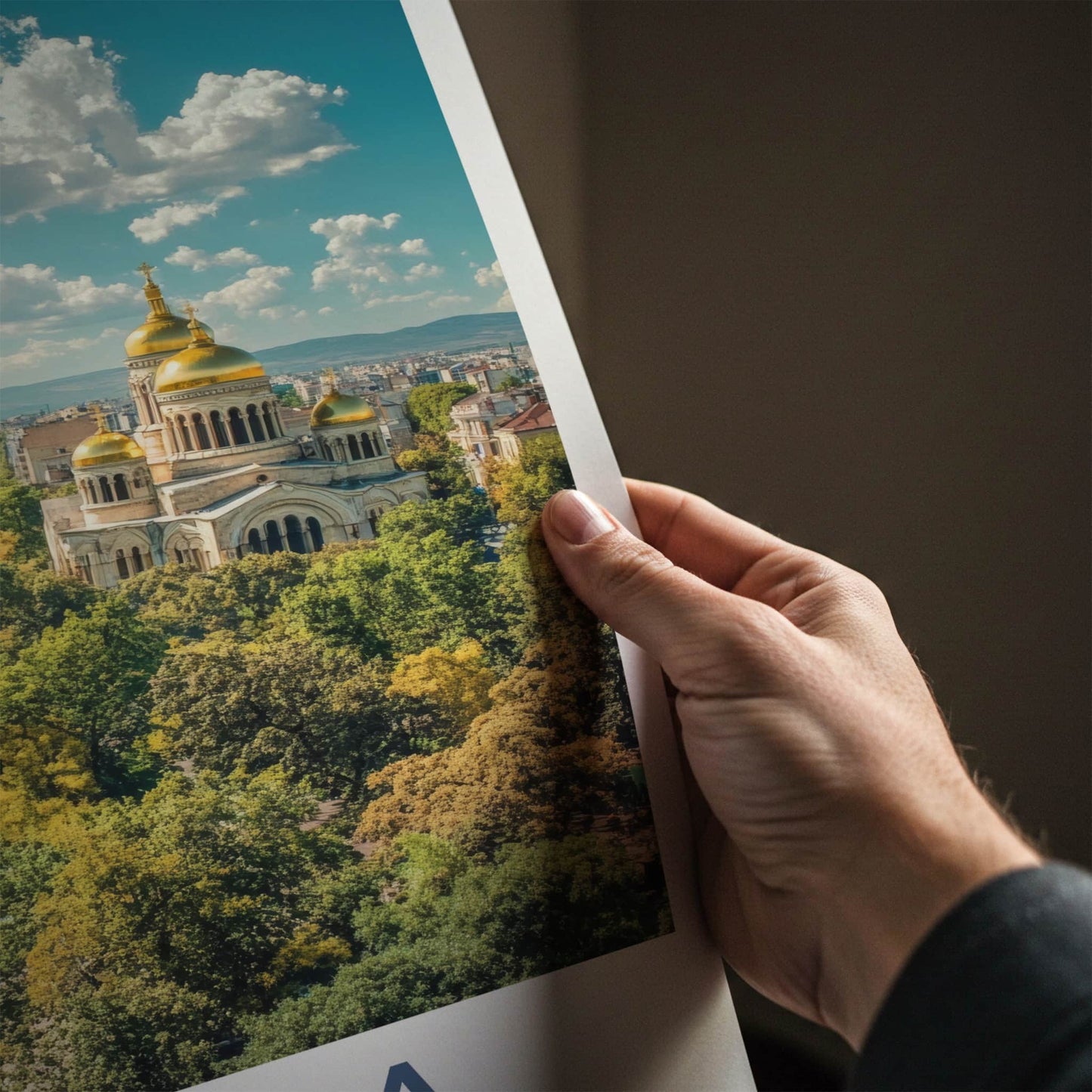 Varna Poster - Bulgaria Travel Art - Golden Domed Cathedral Home Decor