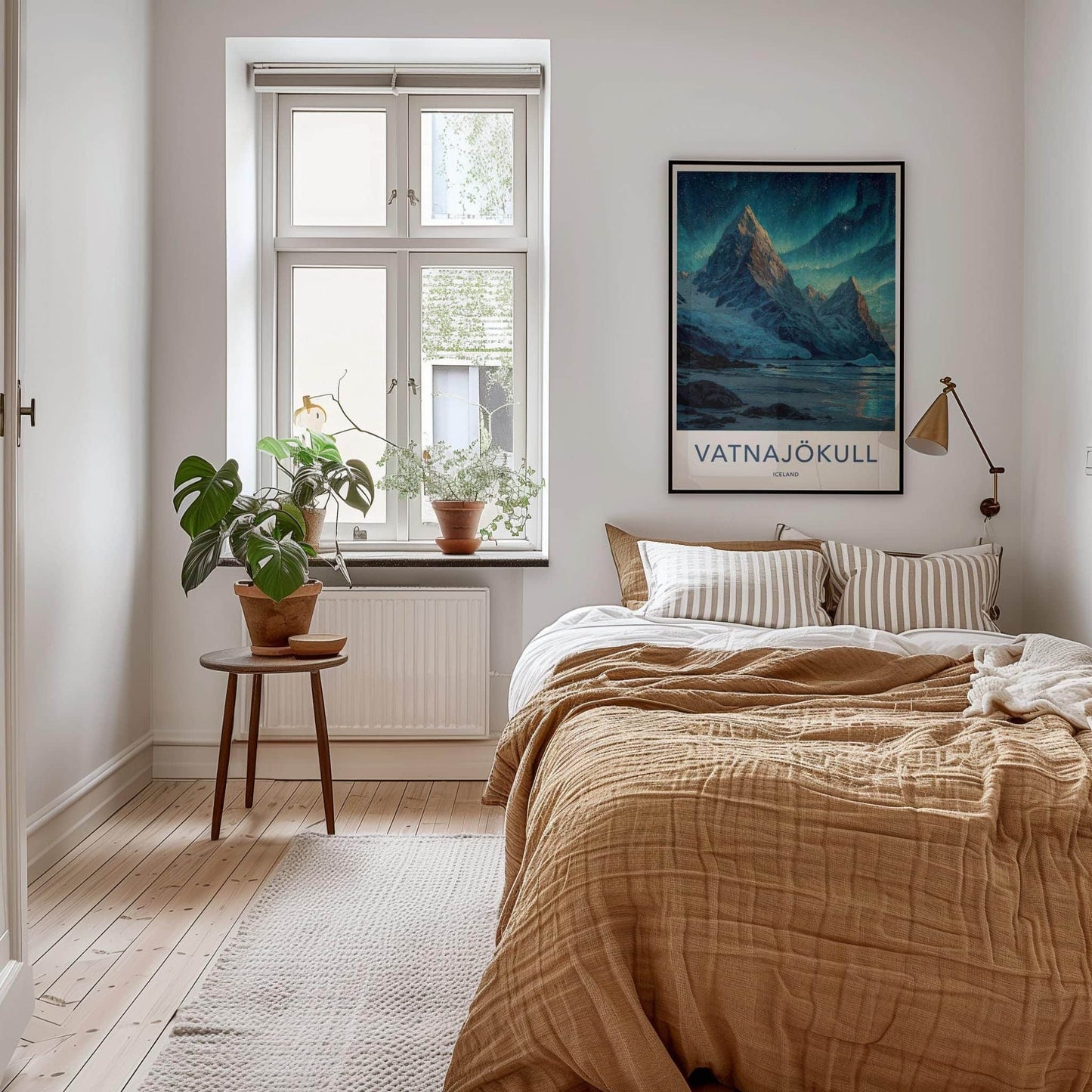 Vatnajokull Poster - Iceland Travel Art - Aurora Glacier Mountains Home Decor