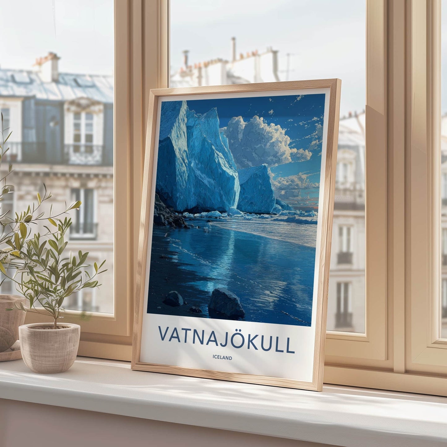 Vatnajokull Poster - Iceland Travel Art - Iceberg Lagoon Gallery Art
