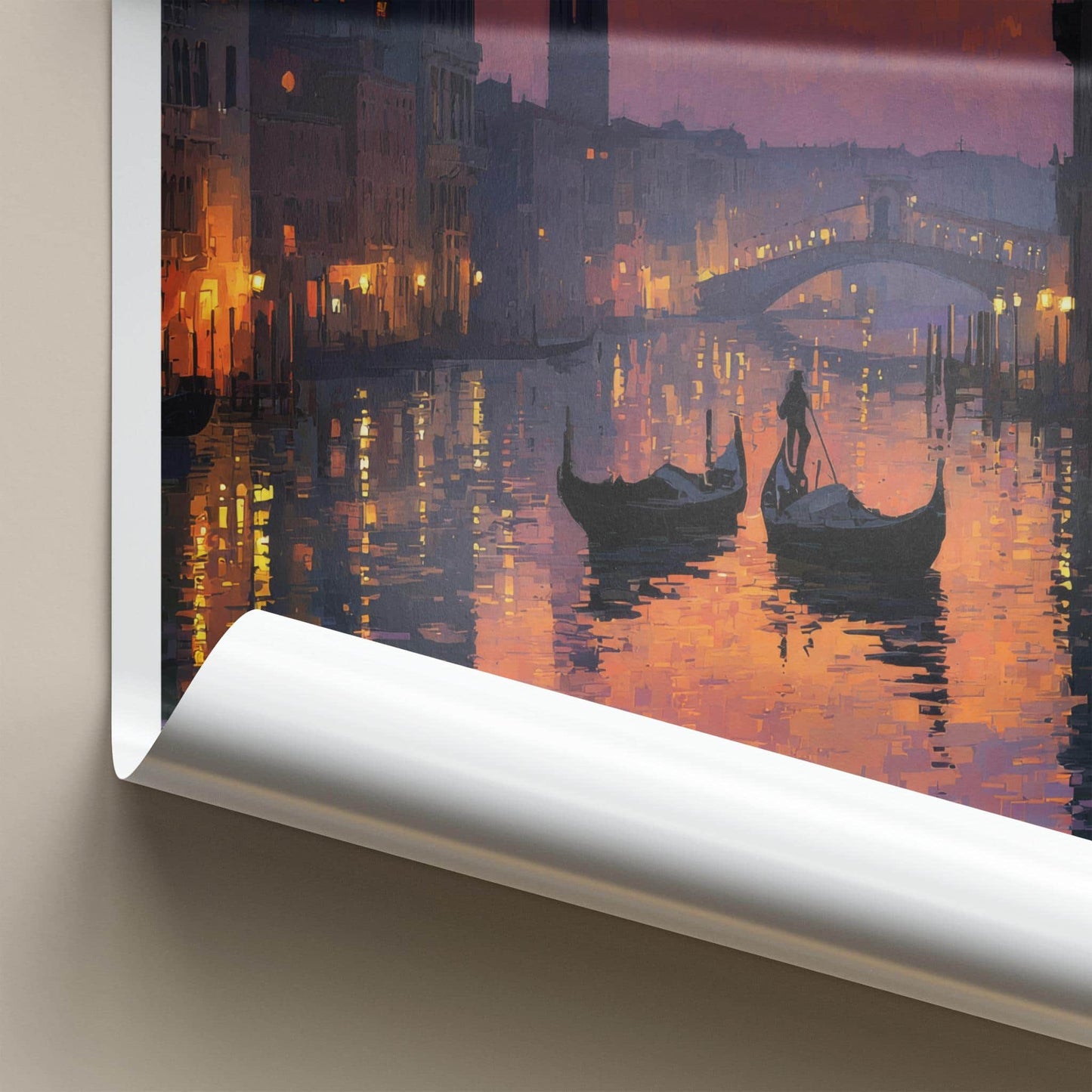 Veneto Poster - Italy Wall Art - Twilight Canal Reflections Gallery Art