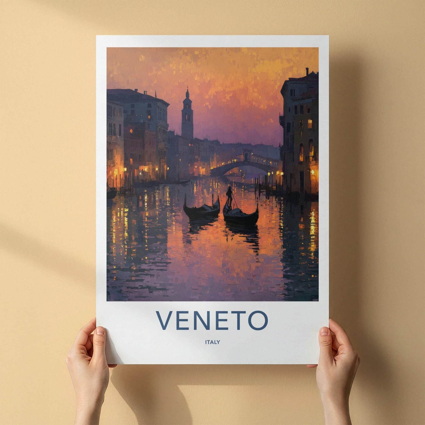 Veneto Poster - Italy Wall Art - Twilight Canal Reflections Gallery Art