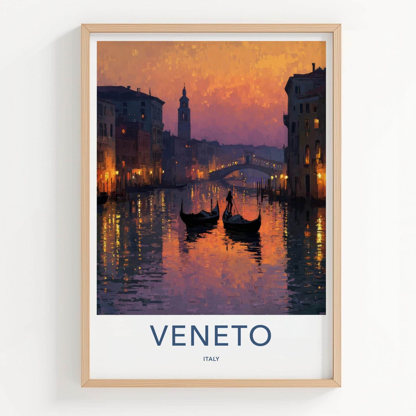 Veneto Poster - Italy Wall Art - Twilight Canal Reflections Gallery Art