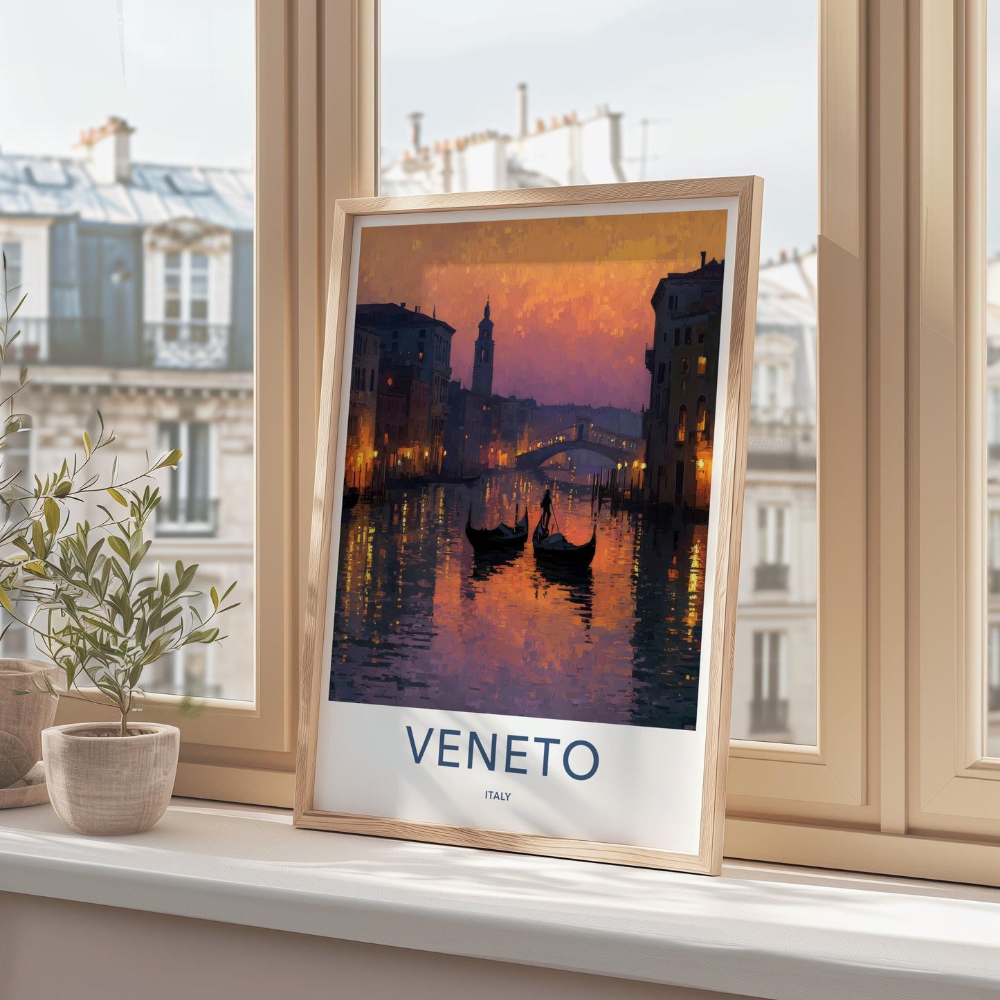Veneto Poster - Italy Wall Art - Twilight Canal Reflections Gallery Art