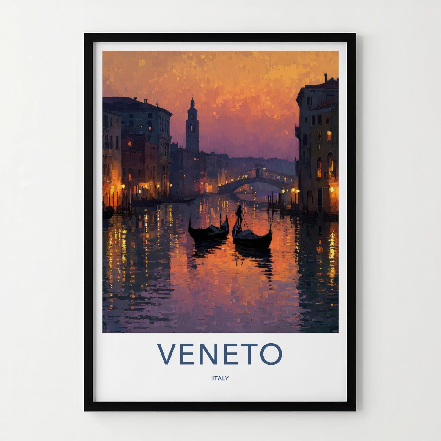 Veneto Poster - Italy Wall Art - Twilight Canal Reflections Gallery Art