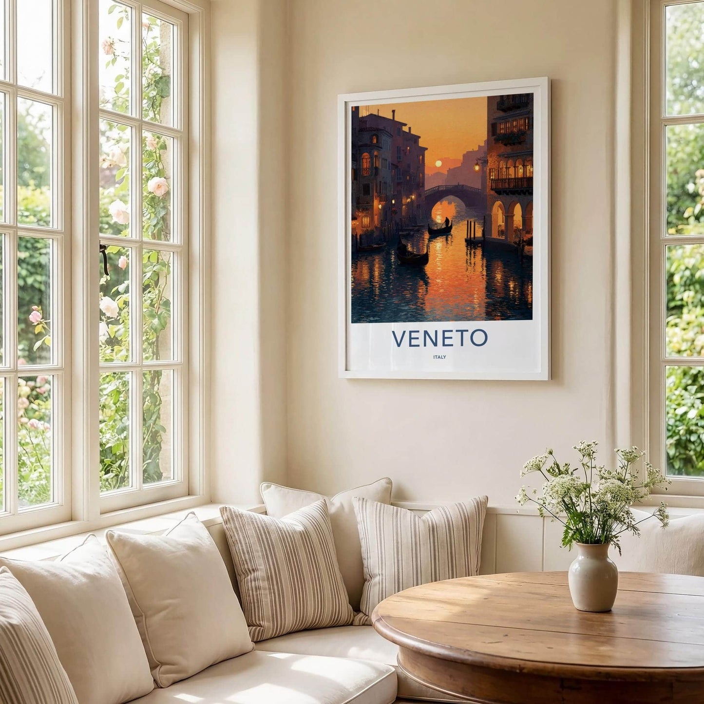 Venice Poster - Italy Framed Print - Reflecting Sunset Waters Lounge Decor