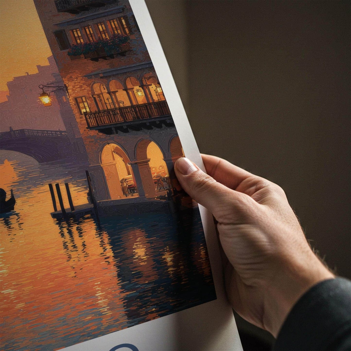 Venice Poster - Italy Framed Print - Reflecting Sunset Waters Lounge Decor