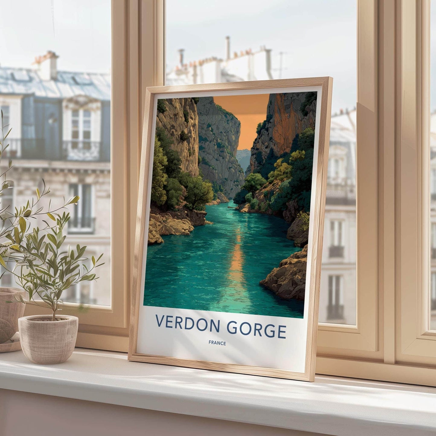 VERDON GORGE Poster - France Travel Art - Turquoise River Canyon Home Decor