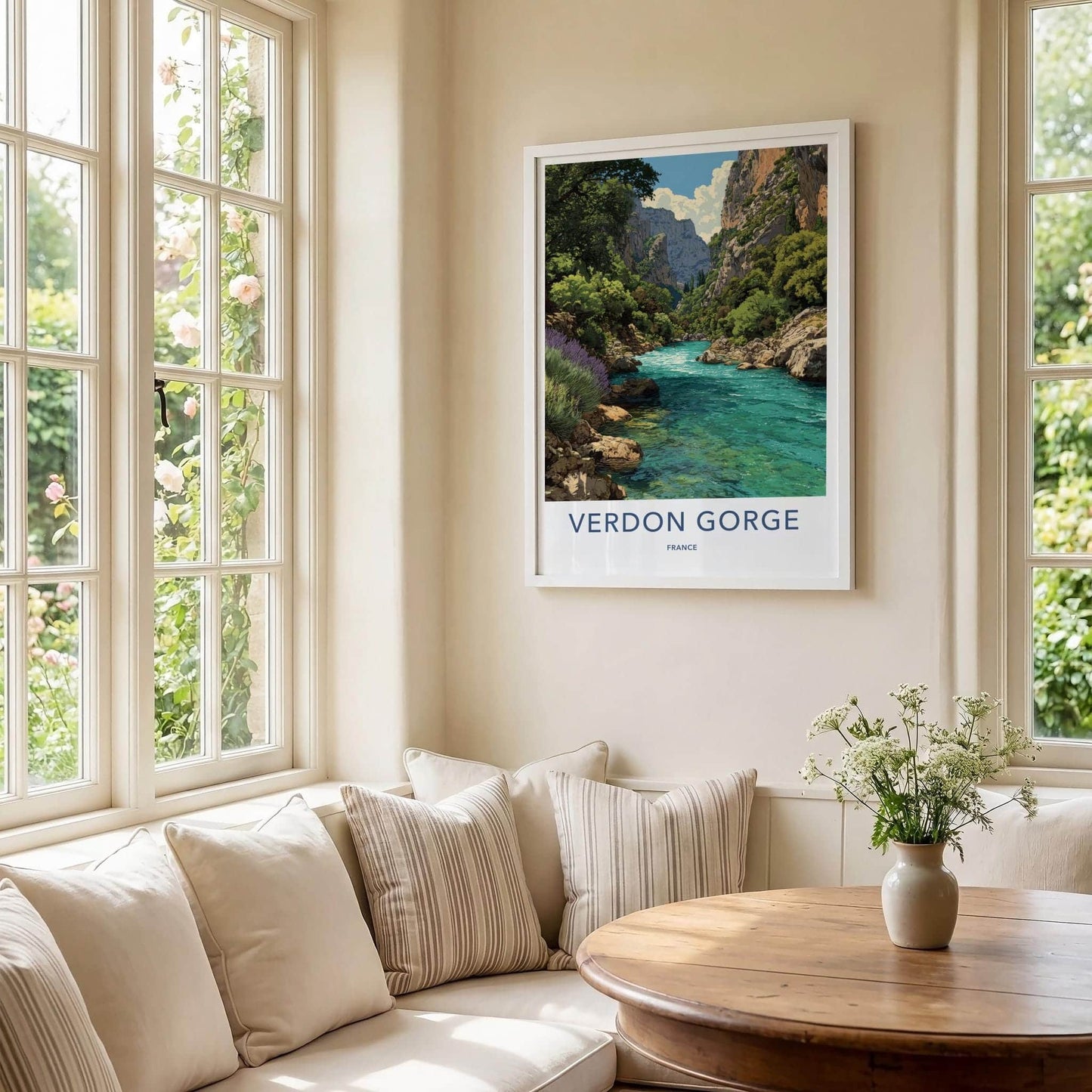 Verdon Gorge Poster - France Travel Art - Turquoise River Gorge Home Decor