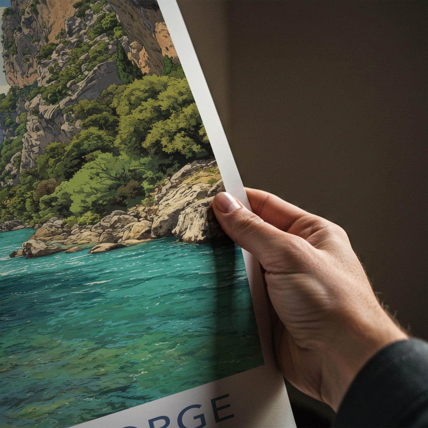 Verdon Gorge Poster - France Travel Art - Turquoise River Gorge Home Decor
