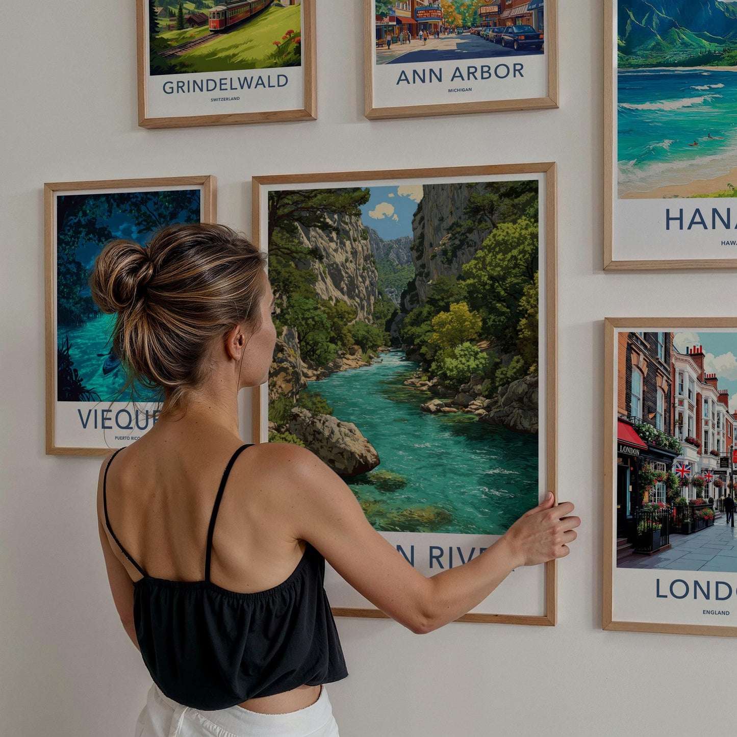 Verdon River Poster - France Travel Art - Turquoise River Gorge Home Decor