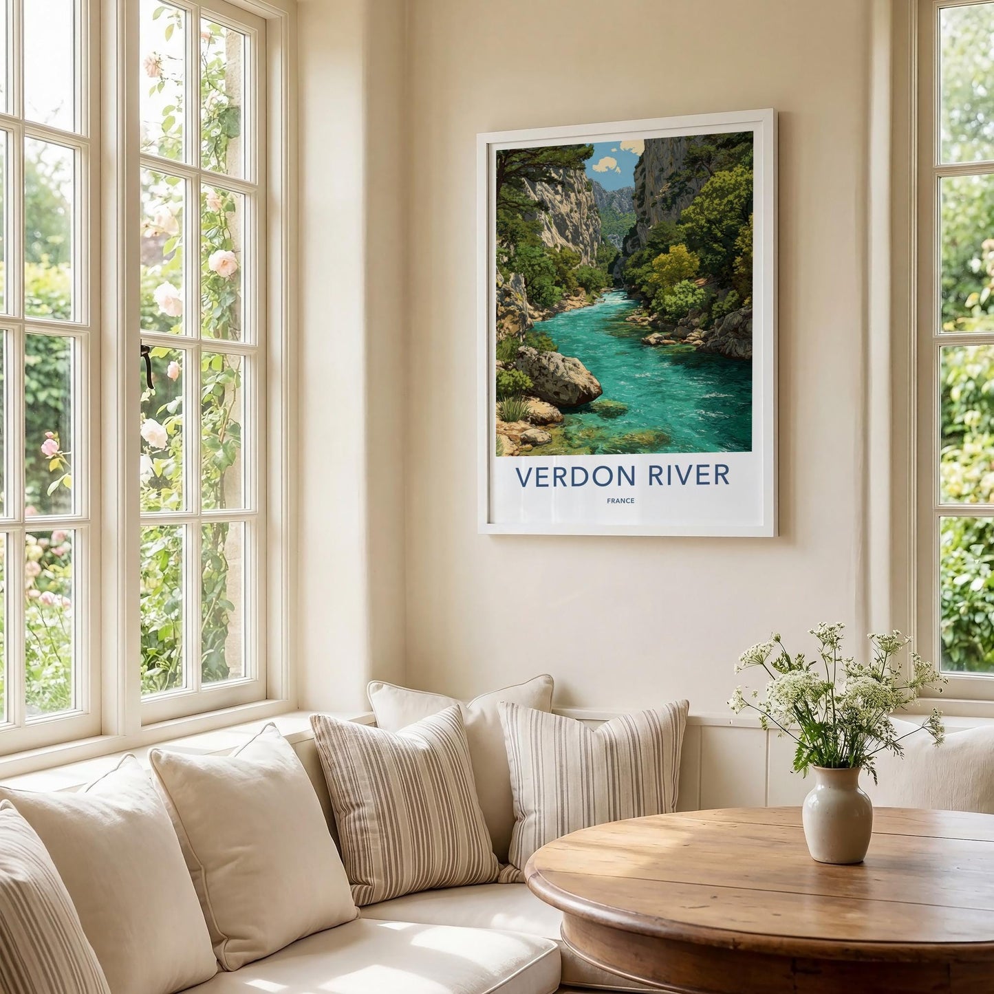 Verdon River Poster - France Travel Art - Turquoise River Gorge Home Decor