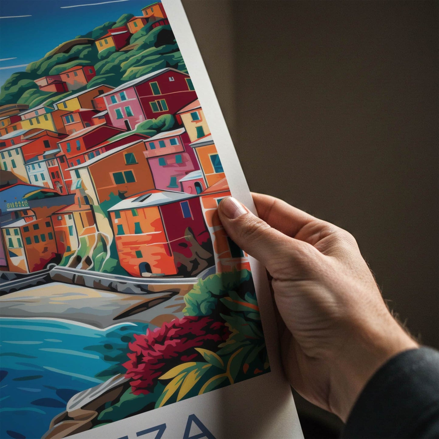 Vernazza Poster - Italy Travel Art - Vibrant Coastal Village Wall Decor