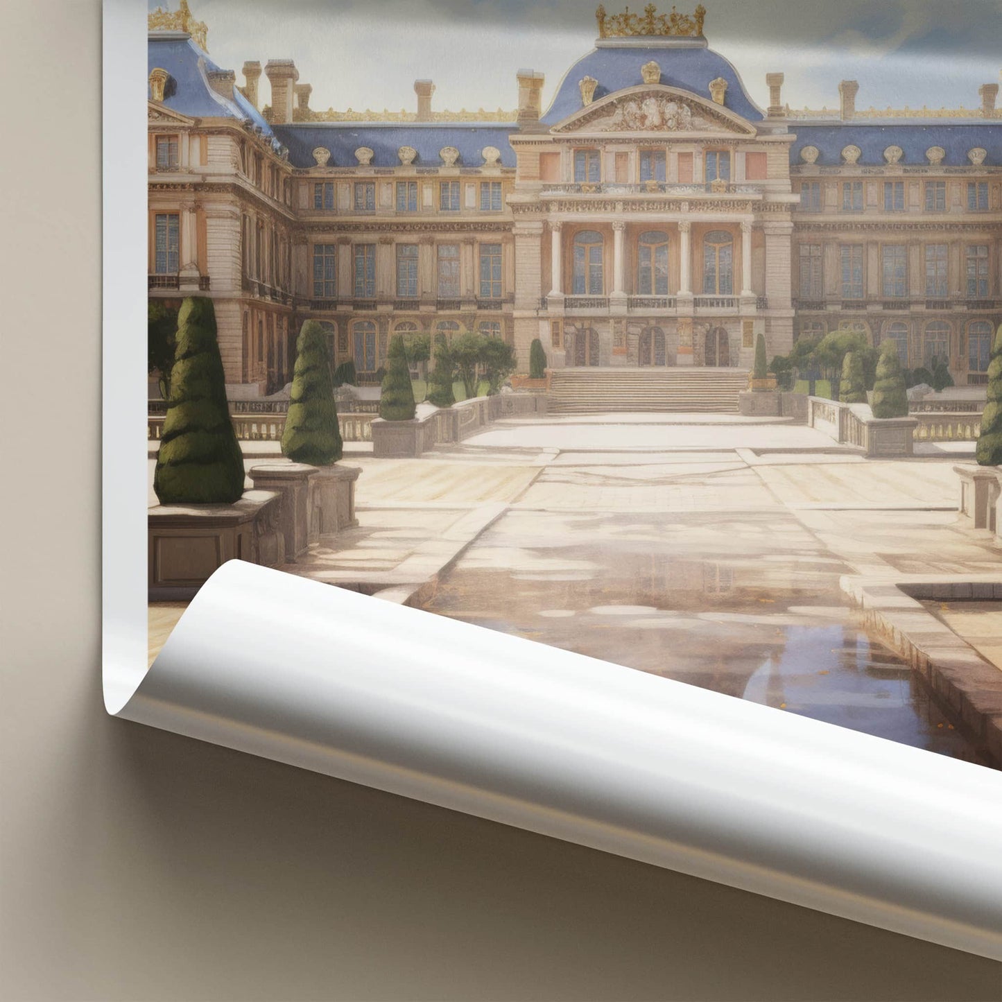 Versailles Poster - France Travel Art - Grand Palace Reflection Home Decor