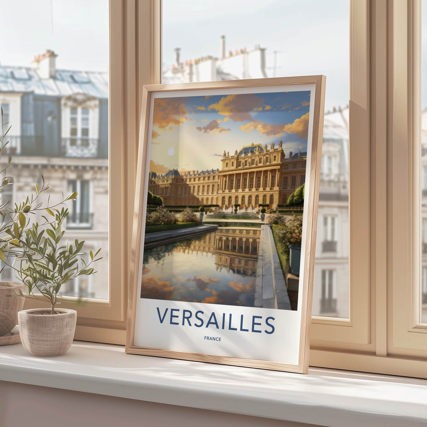 Versailles Poster - France Travel Art - Grand Palace Sunset Home Decor