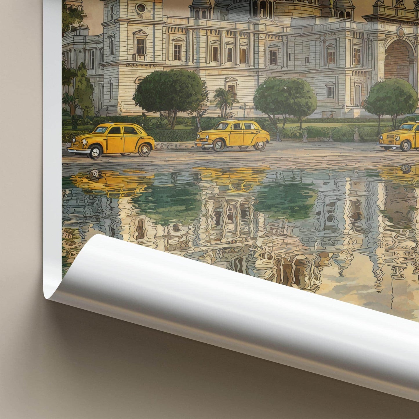 Victoria Memorial Poster - India Travel Print - West Bengal Cabs Wall Decor