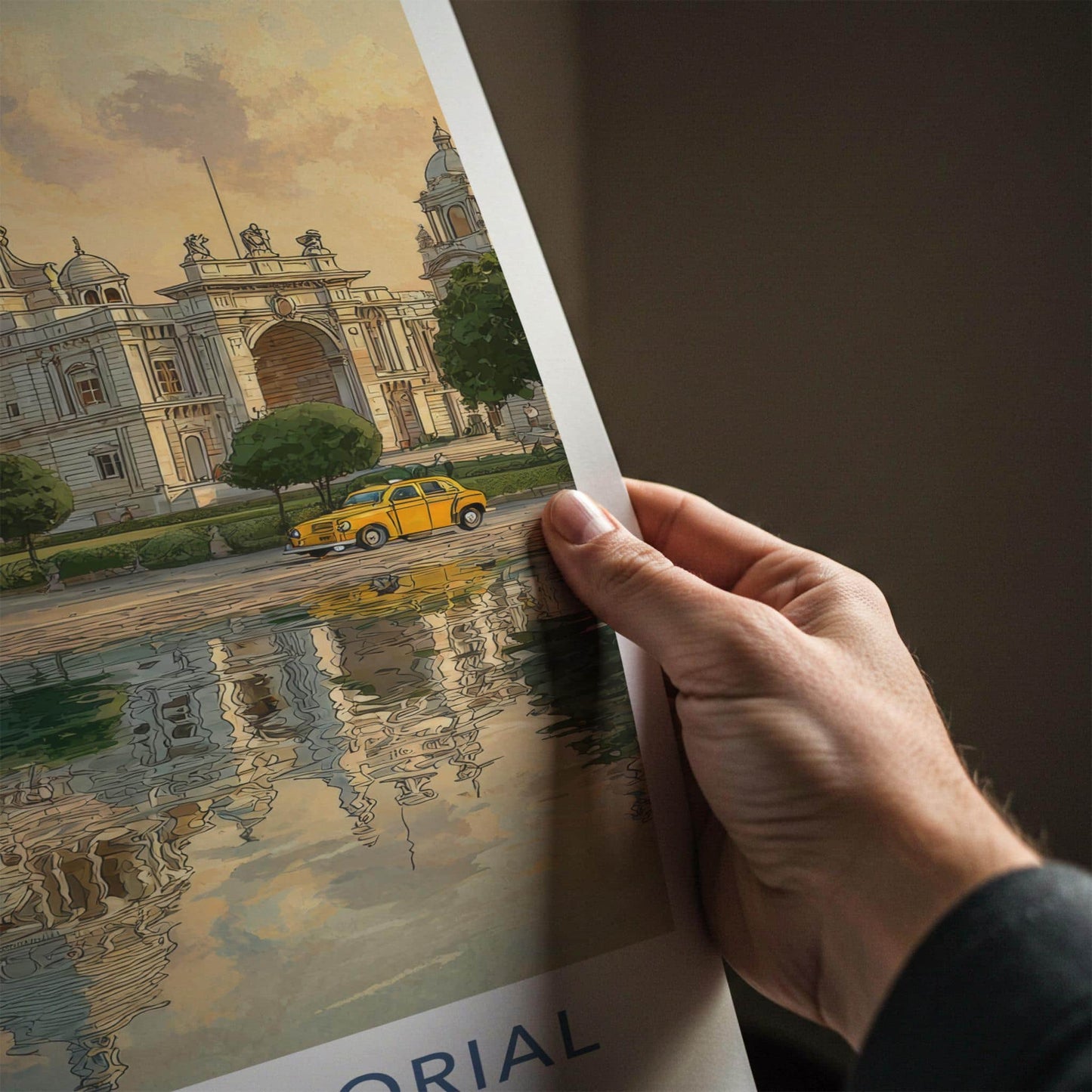 Victoria Memorial Poster - India Travel Print - West Bengal Cabs Wall Decor