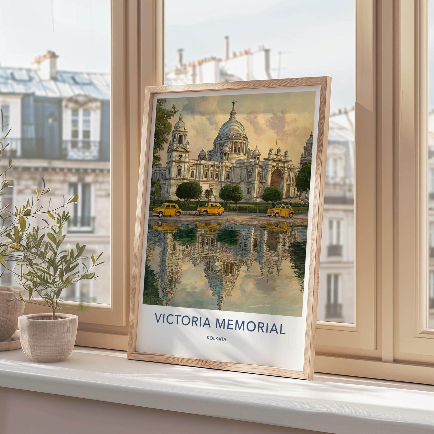 Victoria Memorial Poster - India Travel Print - West Bengal Cabs Wall Decor